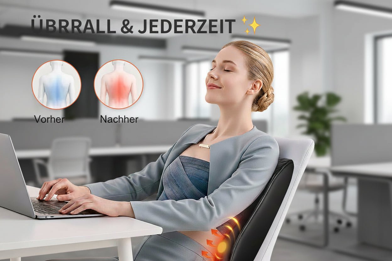RelaxNode 3D Shiatsu Massagekissen – Elektrisches Massagegerät mit Wärmefunktion - TRENDisch.de