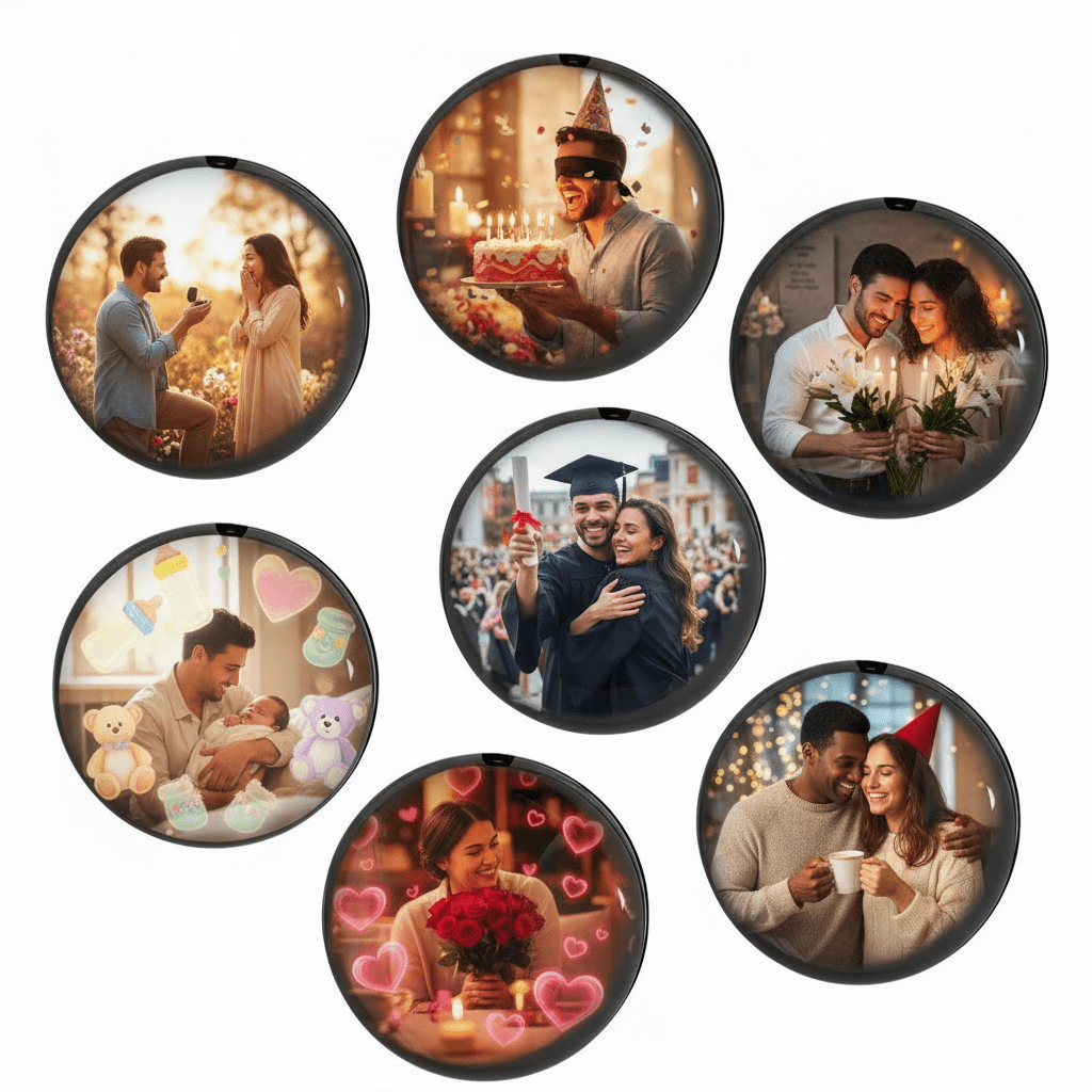 Video - Glaskugel – Personalisierte Erinnerungskugel mit Ton - TRENDisch.de