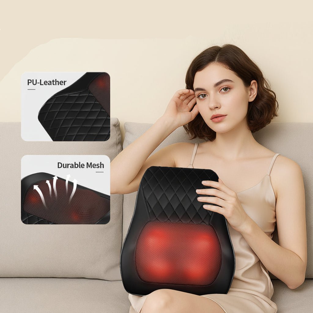 RelaxNode 3D Shiatsu Massagekissen – Elektrisches Massagegerät mit Wärmefunktion - TRENDisch.de