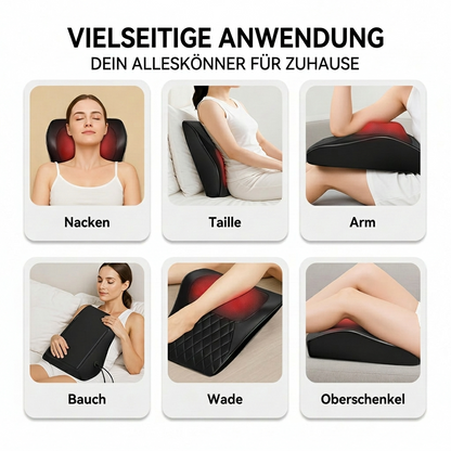 RelaxNode 3D Shiatsu Massagekissen – Elektrisches Massagegerät mit Wärmefunktion